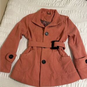 Indigo Saints Pink Coat with Floral Lining